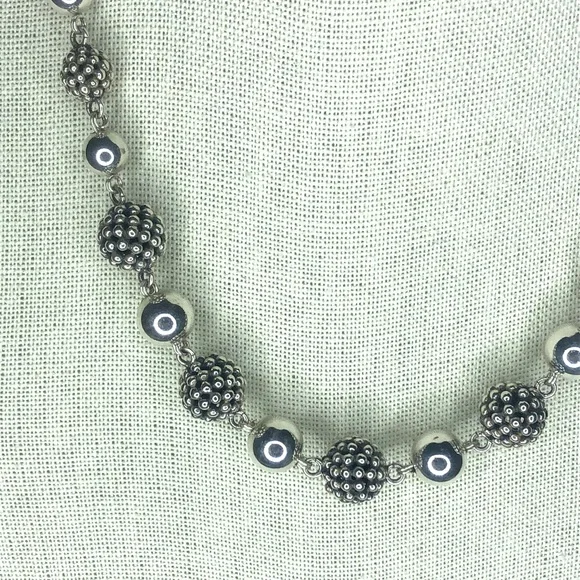 MICHAEL DAWKINS Starry Night Sterling Clusters, Silver Globes, Pearl Necklace - Picture 8 of 17